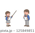 発表をする男子学生と女子学生 125849851