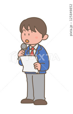 発表をする男子学生 125849852