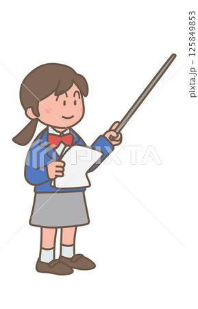 発表をする女子学生 125849853