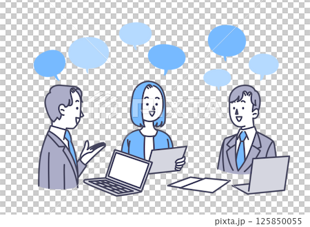 開會的商務人士 125850055