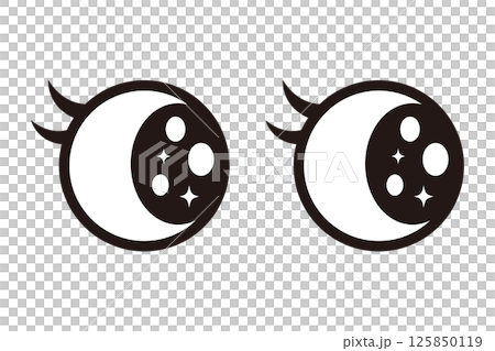 Cute sparkling eyes looking to one side Cute sparkling eyes looking to one side 125850119