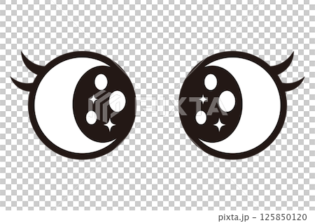 Cute cross-eyed sparkling eyes Cute cross-eyed sparkling eyes 125850120