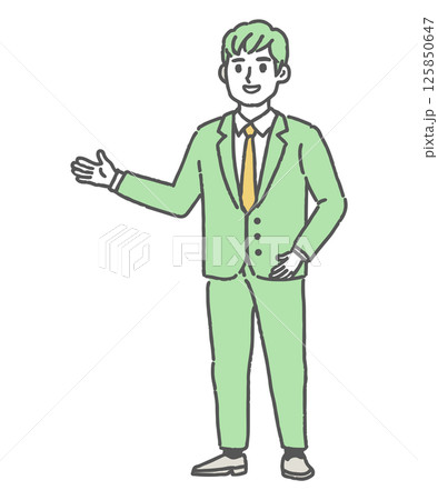 案内しているスーツ姿のビジネスパーソン 125850647
