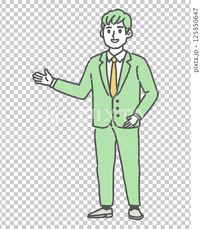 案内しているスーツ姿のビジネスパーソン 125850647