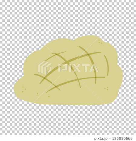 簡單的手繪彩色插圖的甜瓜麵包 125850669