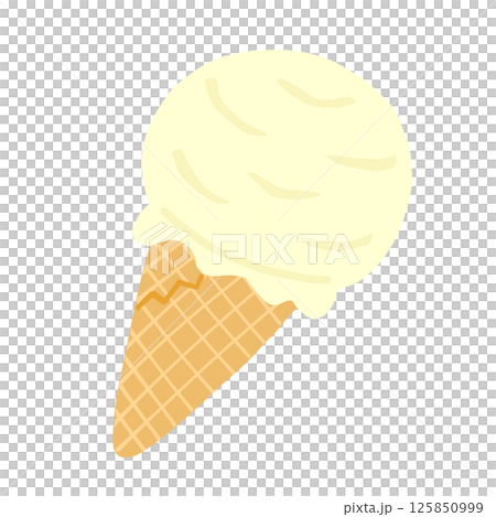 Vanilla ice cream cone Vanilla ice cream cone 125850999