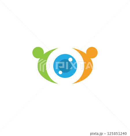 people eye care logo vector 125851240