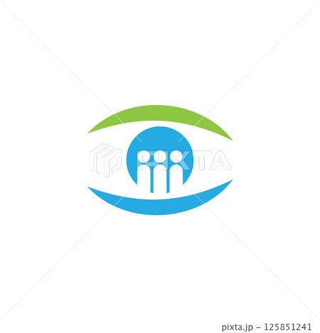 people eye care logo vector 125851241
