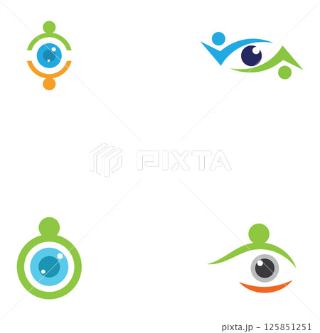 people eye care logo vector 125851251
