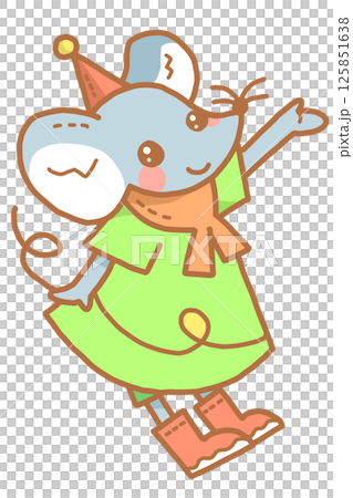 Mouse with arms raised Mouse with arms raised 125851638