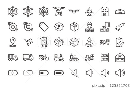 物流アイコンセット 125851708
