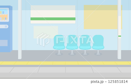 駅のホームのイラスト 125851814