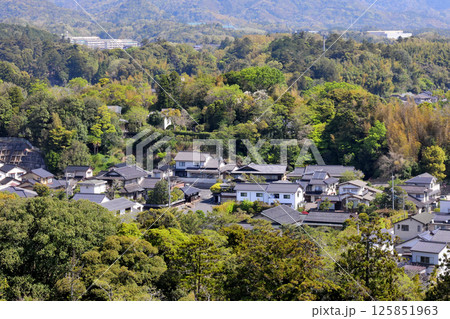 国宝松江城天守 松江市内を望む 国宝松江城天守 松江市内を望む 125851963