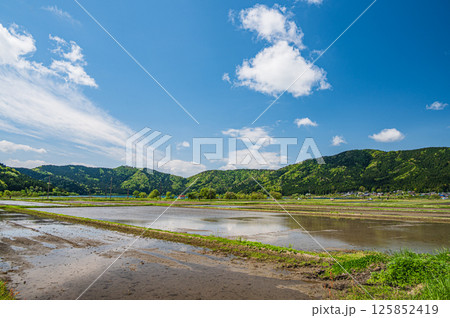湖北地方の田園風景 滋賀県長浜市余呉町 湖北地方の田園風景 滋賀県長浜市余呉町 125852419