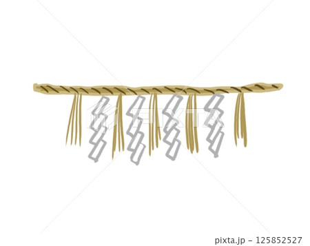 注連縄を紙垂のイラスト 125852527