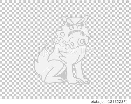 Illustration of guardian dog 125852874