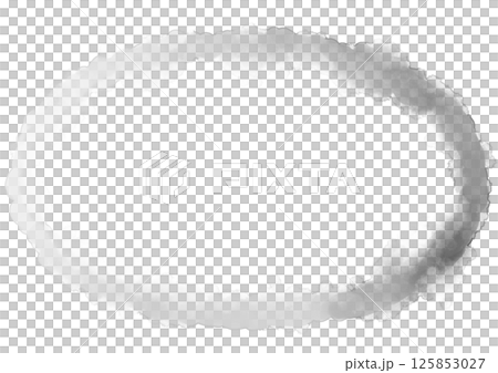 Monochrome watercolor oval frame 125853027
