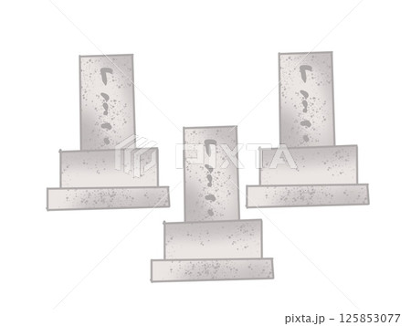 複数の石のお墓のイラスト 125853077