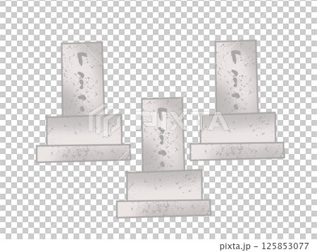 多個石墓的插圖 125853077