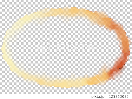 Yellow oval frame painted with watercolors Yellow oval frame painted with watercolors 125853083