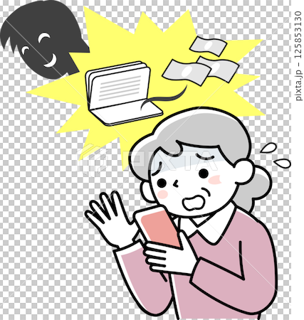 老年女性網路詐騙受害者 125853130