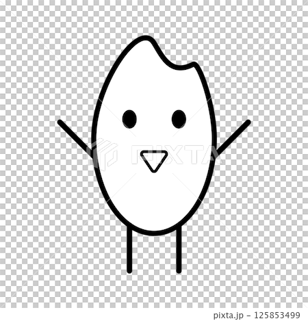 微笑的米飯人物 125853499