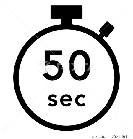 50秒のストップウォッチのアイコン 125853632