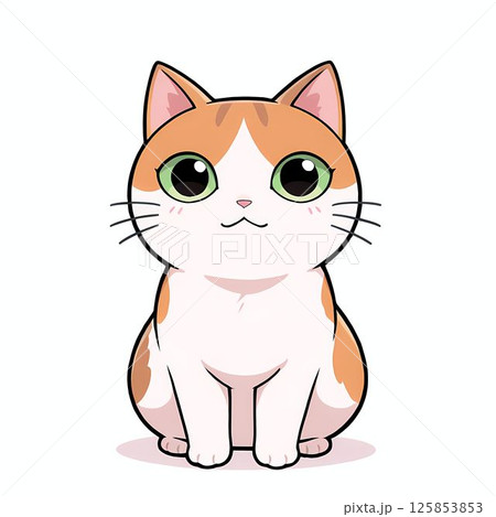 茶トラ猫のイラスト 125853853