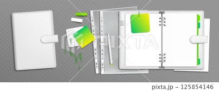 Ring binder folder set 125854146