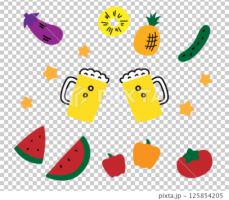 Beer Vegetables Fruits Beer Vegetables Fruits 125854205