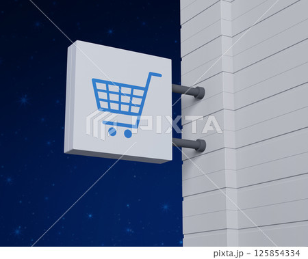 Business shopping online concept, 3D rendering 125854334