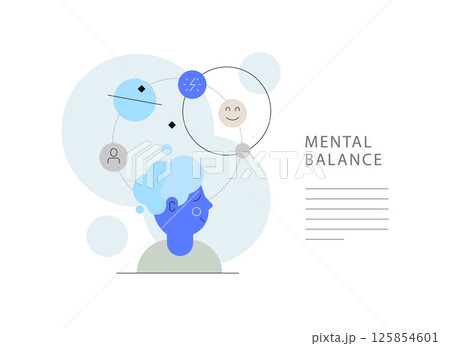 Mental health and balance. Wellbeing and personality 125854601