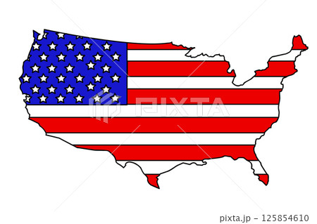 USA map vector illustration art on white background 125854610