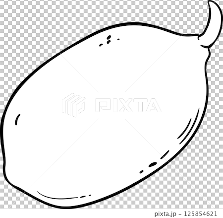 Cupuacu Fruit and Outline Illustration. Organic natural nutritional healthy food ingredient, vegetarian diet product. Cupuacu Fruit and Outline Illustration. Organic natural nutritional healthy food ingredient, vegetarian diet product. 125854621