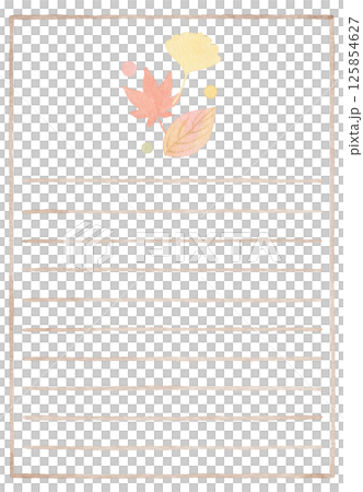 【水彩】便箋のテンプレート 125854627