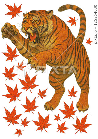 飛びかかる虎 125854630