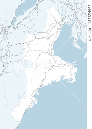 日本の三重県と隣接する都道府県を含む、シンプルなロードマップ 日本の三重県と隣接する都道府県を含む、シンプルなロードマップ 125854966