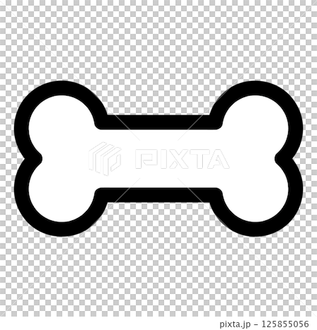 シンプルな骨のイラスト シンプルな骨のイラスト 125855056