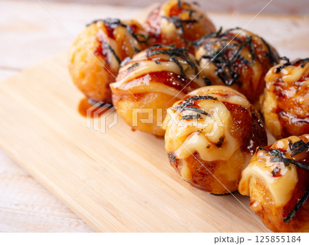 Takoyaki Crispy Octopus Balls Japanese Street Food and Snacks. Takoyaki Crispy Octopus Balls Japanese Street Food and Snacks. 125855184