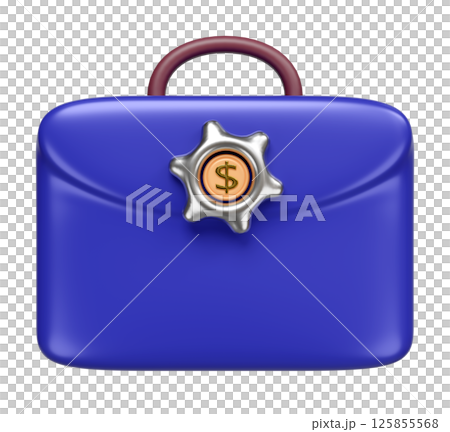 3d blue briefcase icon for business finance with gear, coins isolated. investment or business finance concept, 3d illustration render 3d blue briefcase icon for business finance with gear, coins isolated. investment or business finance concept, 3d illustration render 125855568