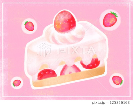 イチゴのショートケーキ 125856168