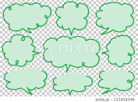 Crayon material hand-drawn balloon set 125858546