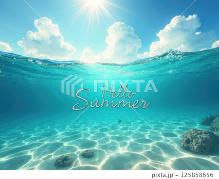 composite image of blue sea 125858656