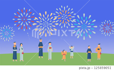 花火大会のイラスト 125859051