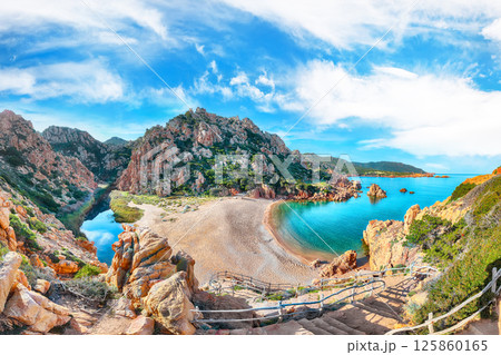 Unbelivable view of Li Cossi beach on Costa Paradiso resort. Unbelivable view of Li Cossi beach on Costa Paradiso resort. 125860165