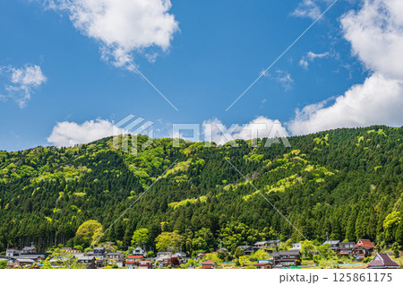 初夏の余呉湖畔の山並み 滋賀県長浜市余呉町 初夏の余呉湖畔の山並み 滋賀県長浜市余呉町 125861175