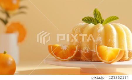 Orange chiffon cake orange citrus fresh snack dessert Orange chiffon cake orange citrus fresh snack dessert 125862154