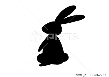 うさぎのシルエット 125862253