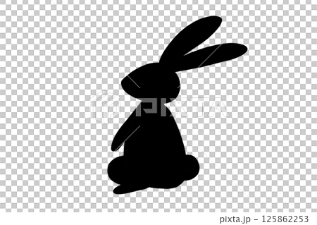 うさぎのシルエット 125862253