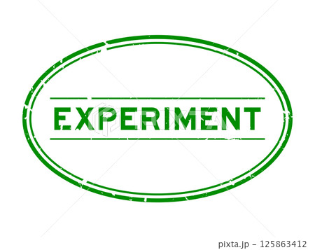 Grunge green experiment word oval rubber seal stamp on white background Grunge green experiment word oval rubber seal stamp on white background 125863412